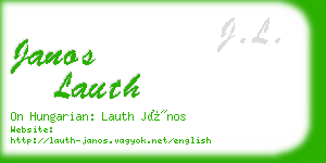 janos lauth business card